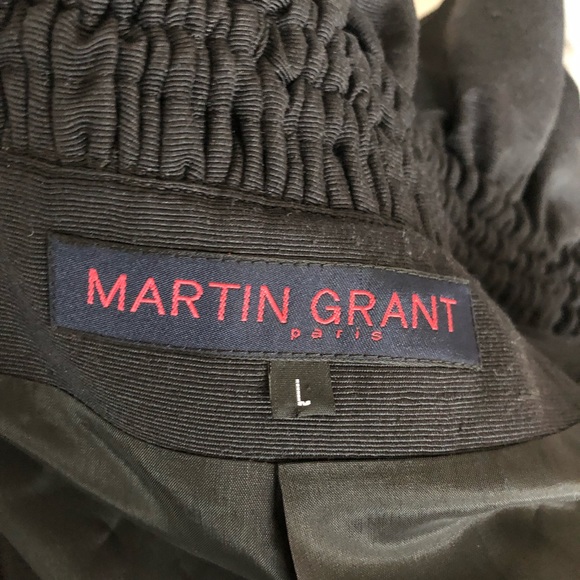 Martin Grant Structured Ruched Silk Trench Coat - Picture 2 of 8